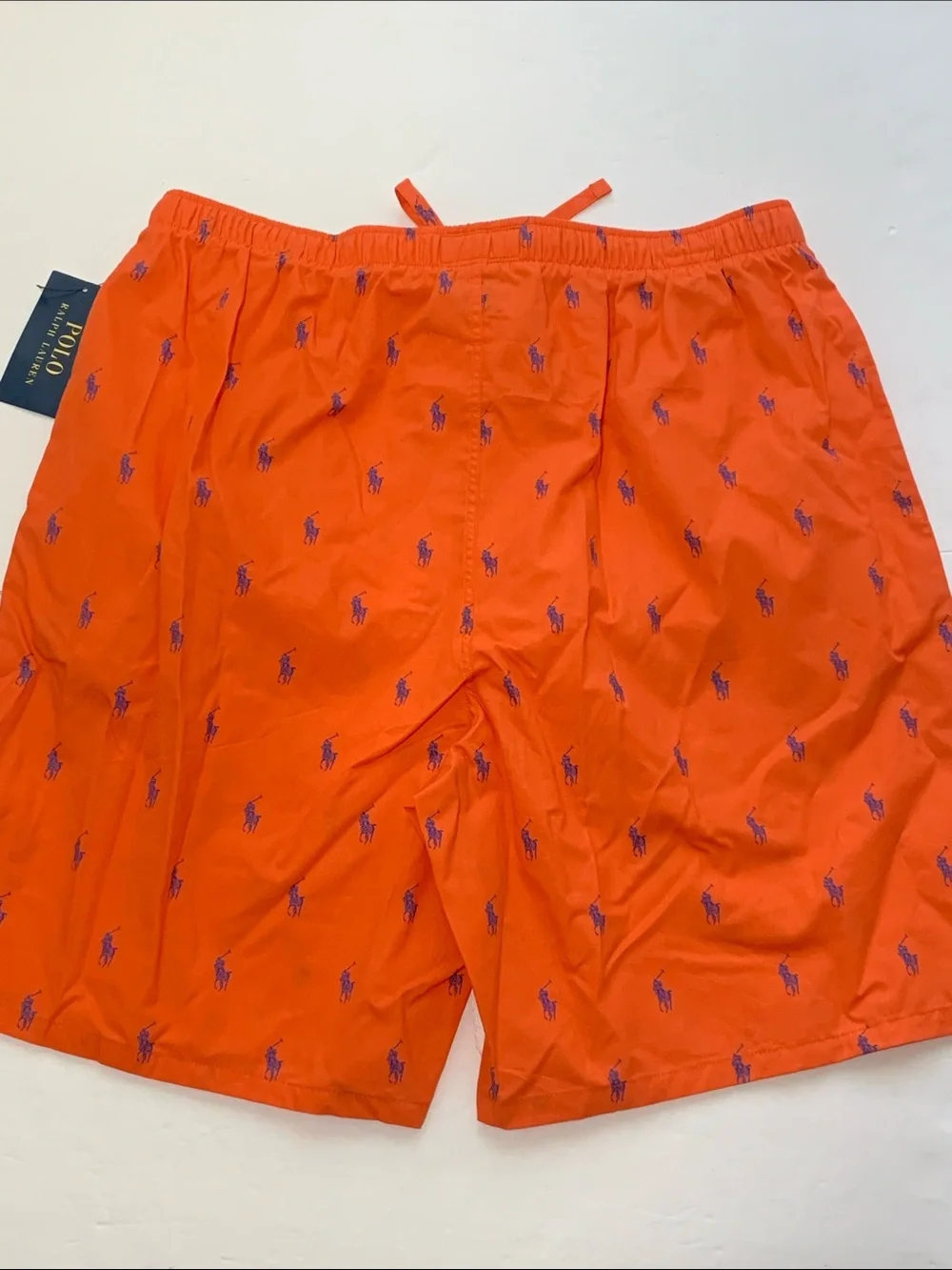 Polo Ralph Lauren Men’s Boxer Underwear Sz XL Polo Horse Shorts Orange NWT
